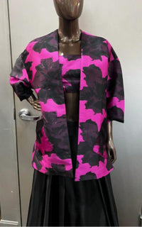 Zinzane - Zinzane Abstract Floral Bandeau and Jacket Set
