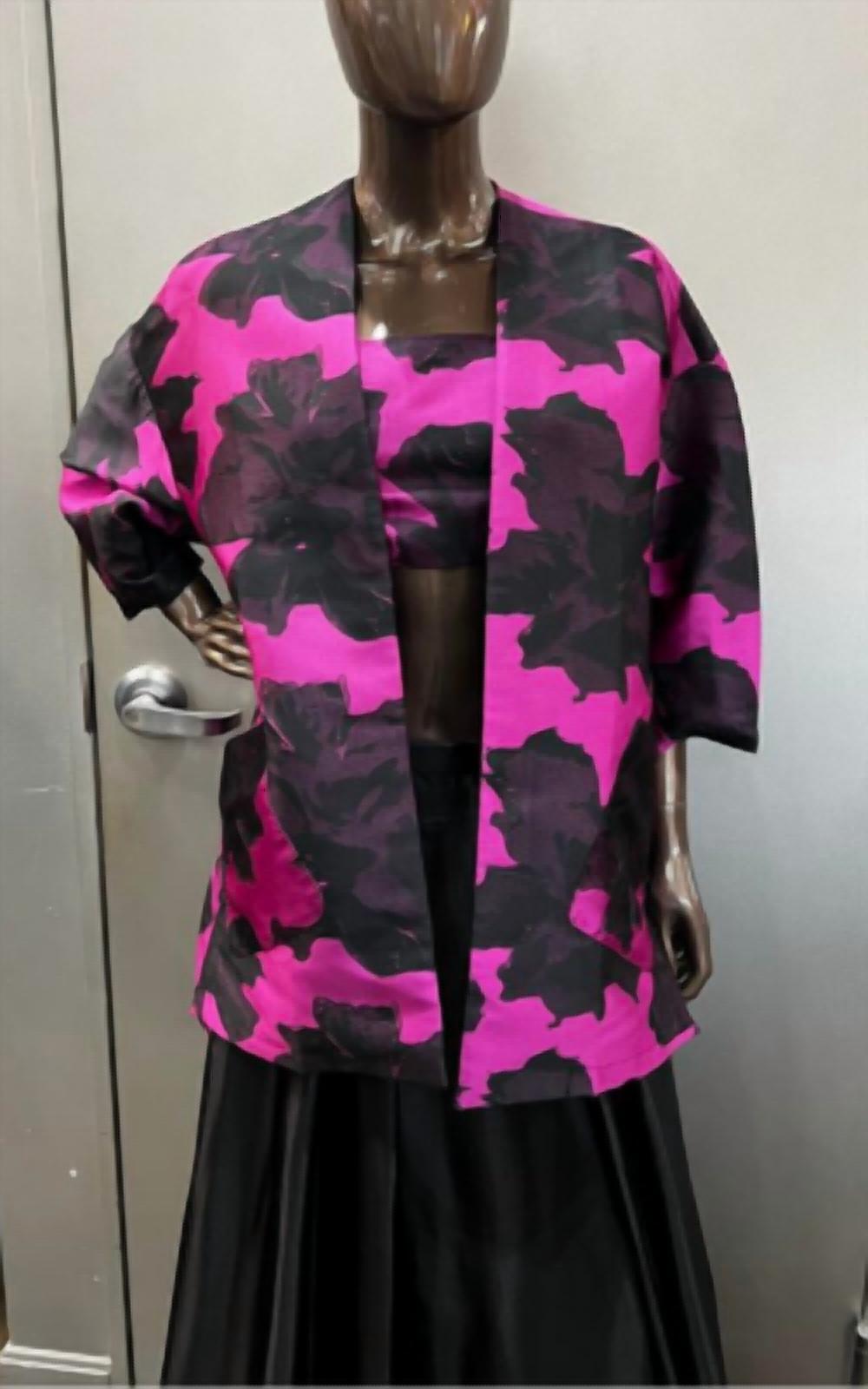 Zinzane - Zinzane Abstract Floral Bandeau and Jacket Set