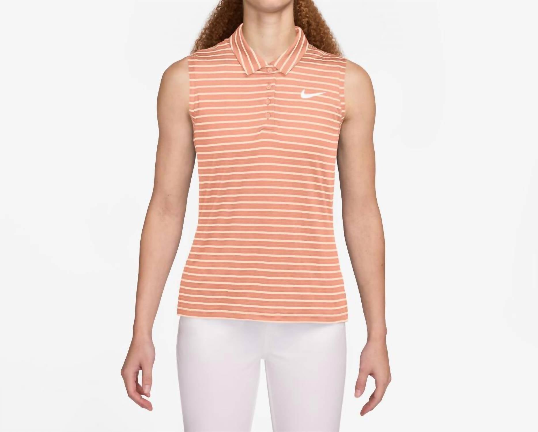 Nike - Women's Dri-FIT Victory Sleeveless Striped Polo
