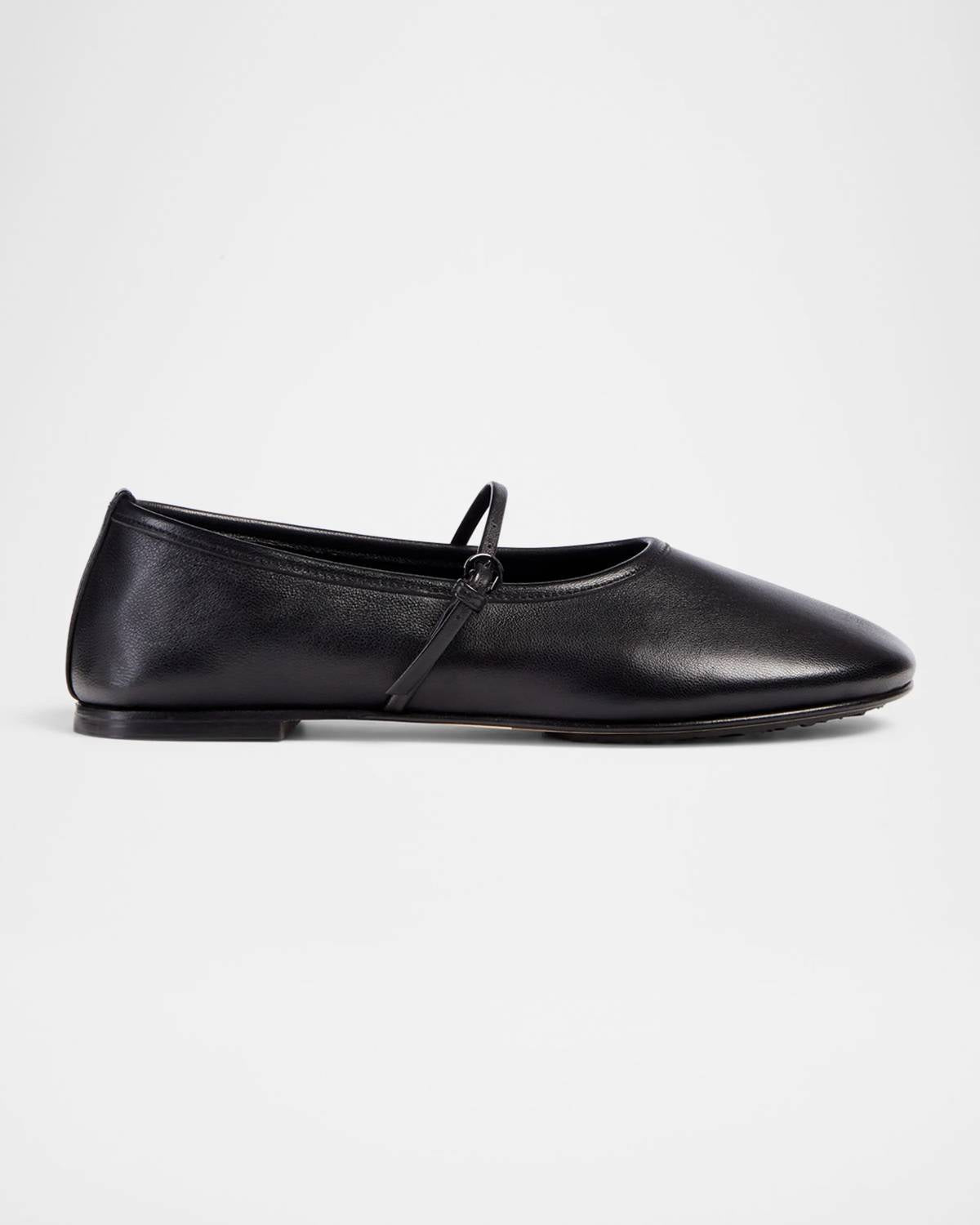 Dear Frances - Women's Balla Strap Leather Ballerina Flat Shoes