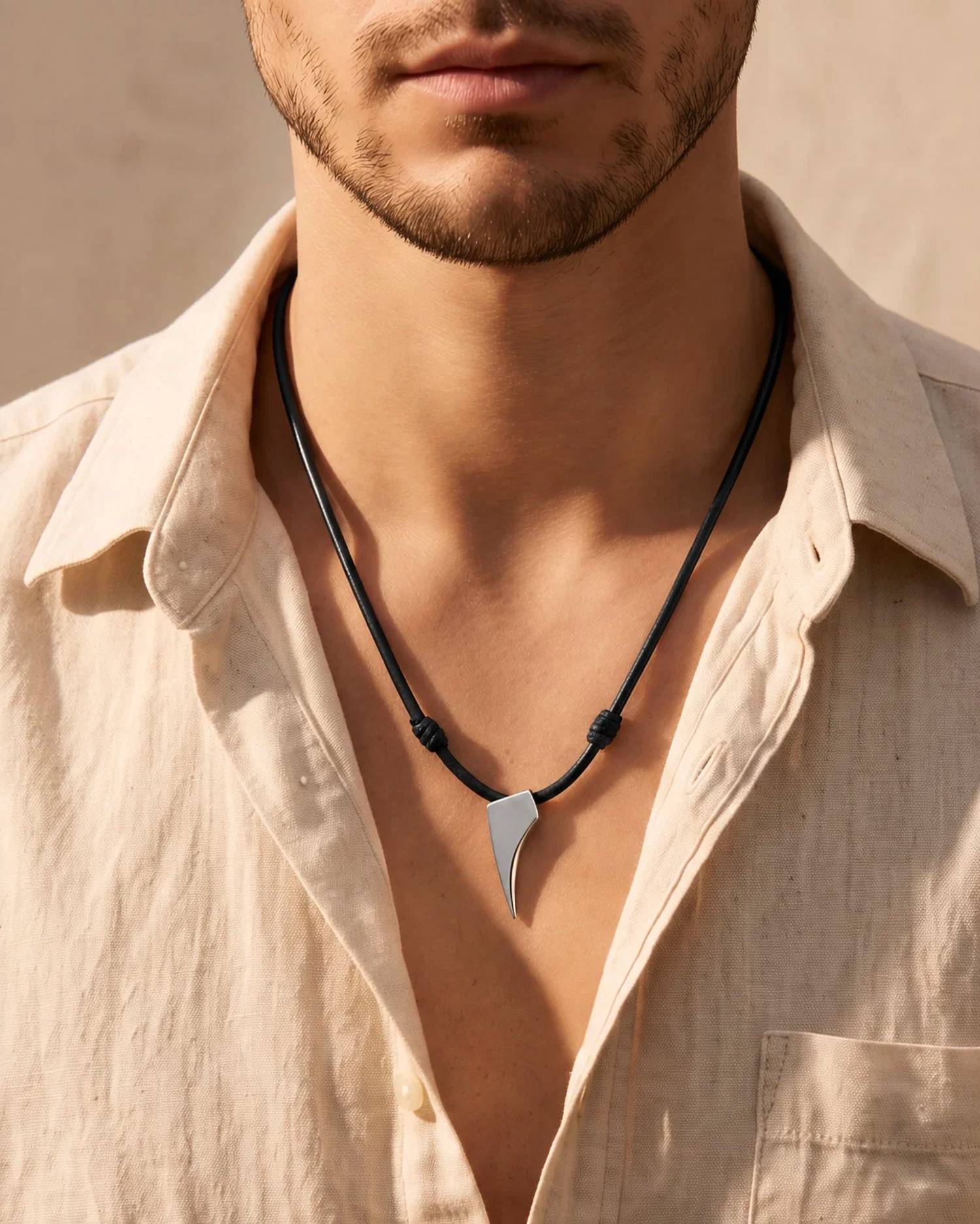 Georgina Jewelry - Men's Signature Leather Necklace