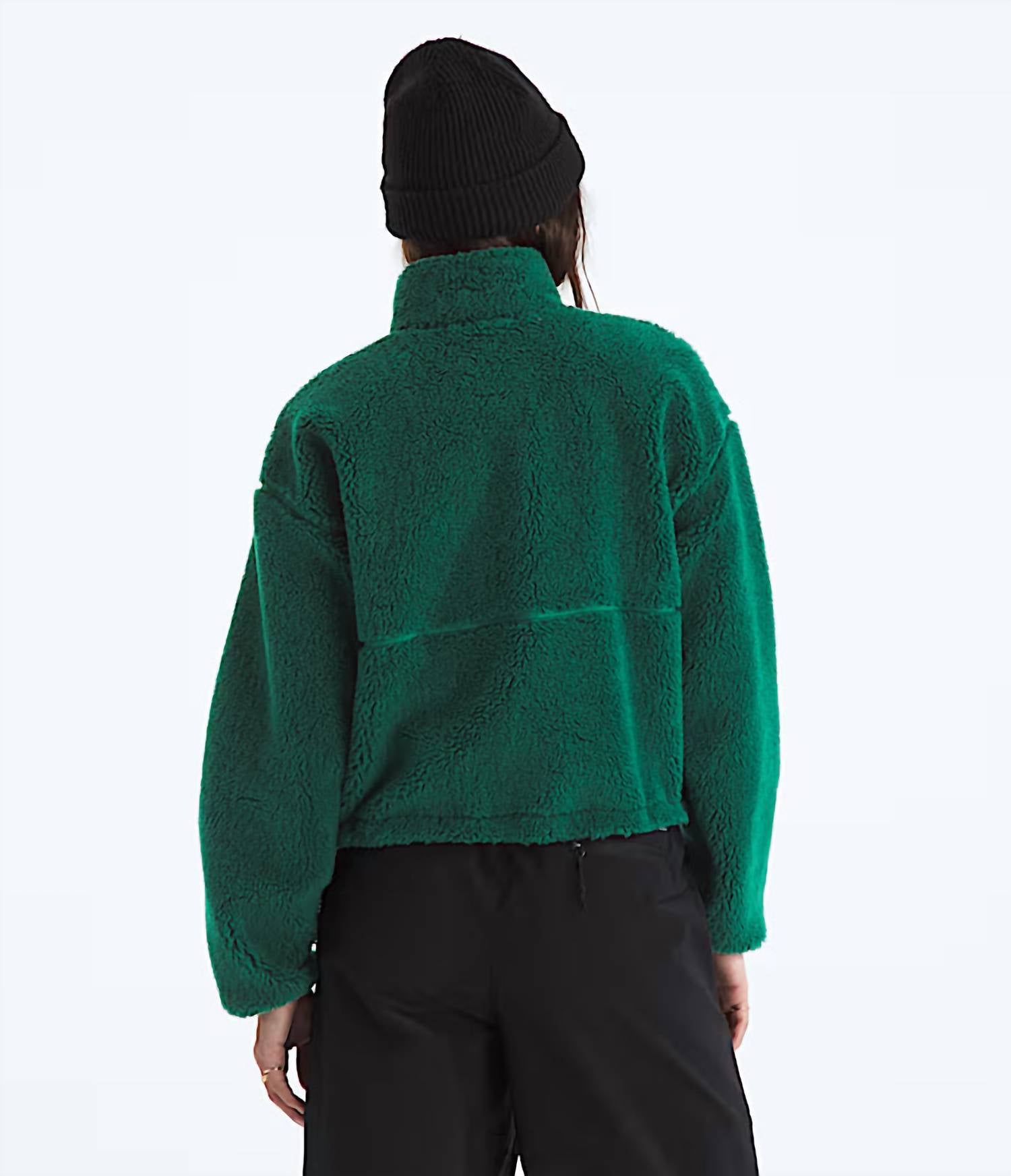 THE NORTH FACE Extreme Pile 2 Pullover Sweatshirt in hunter green - women's top - alternate view