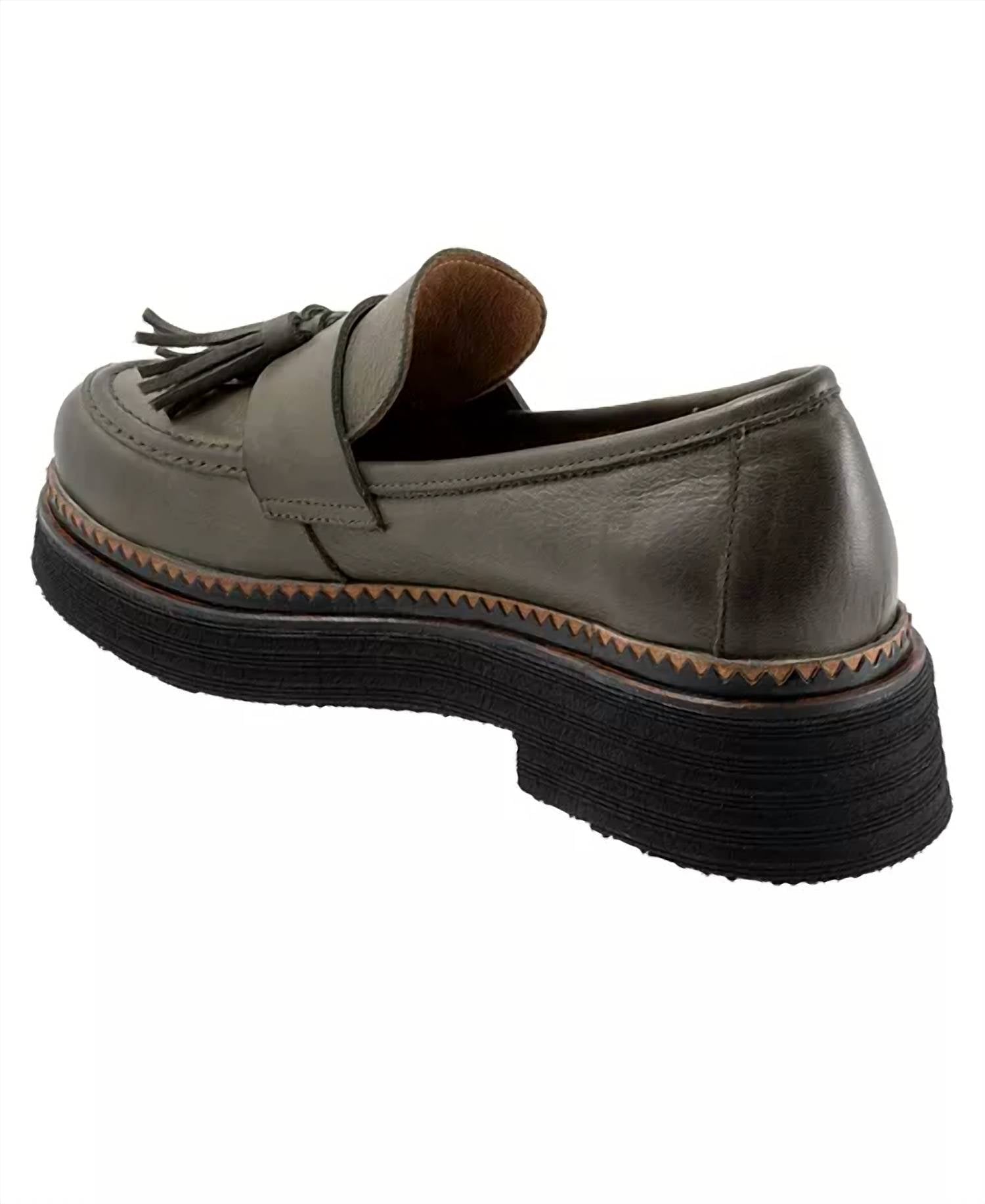 bueno Women's Gillian Loafer in green khaki - women's flats - alternate view
