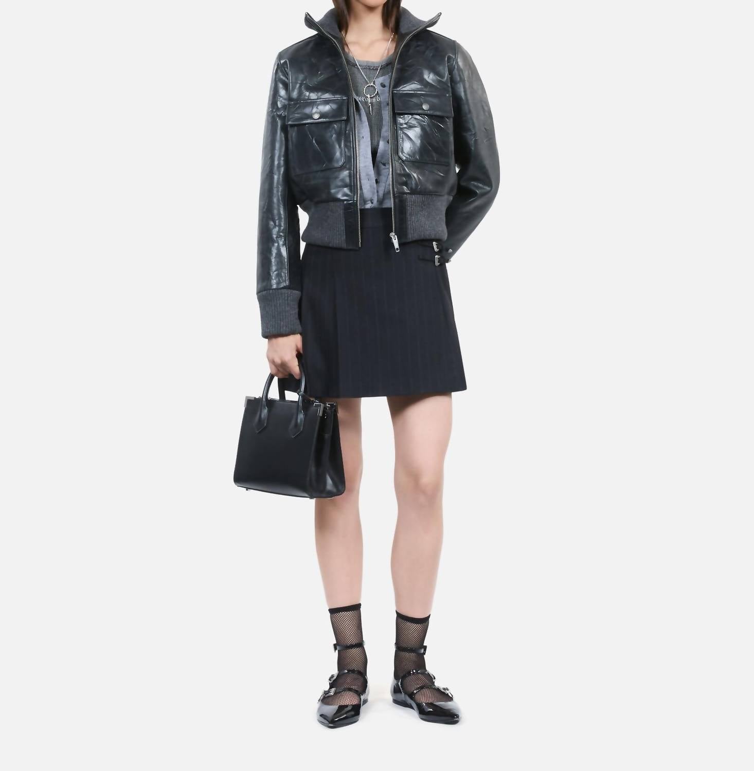 The Kooples - Cropped Leather Jacket