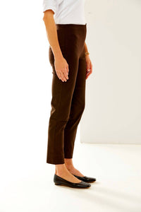 SARA CAMPBELL Flannel Sheri Pants in chocolate heather - women's pants - alternate view
