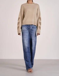 ELAN Hearts Sweater in beige - women's sweater - view 4