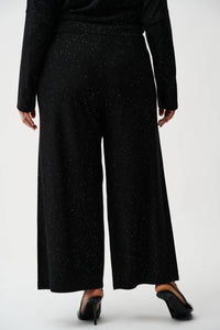Joseph Ribkoff - Sequined Sweater Knit Culotte Pants