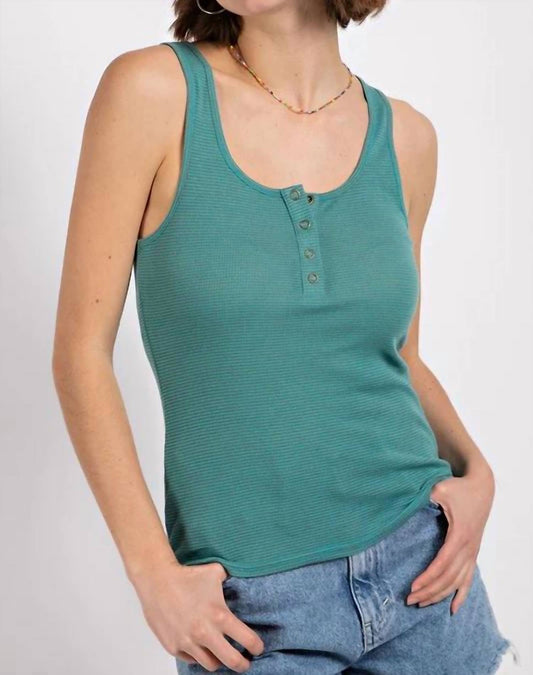 Gigio - Sleeveless Slim Fit Ribbed Tank Top