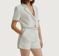 Crescent - Jessie Contrast Stitch Blazer Top
