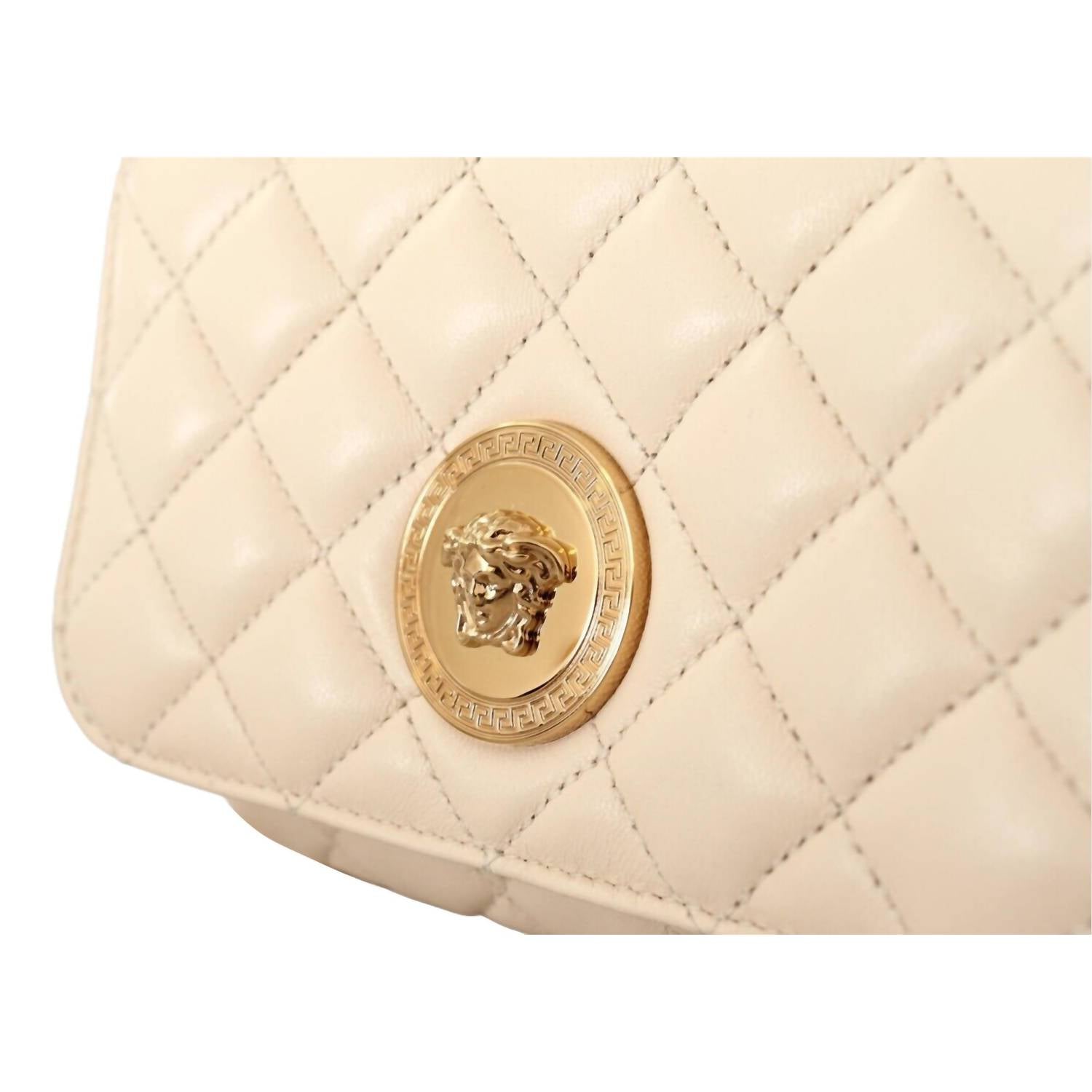Versace - Women's La Medusa Nappa Quilted Leather Chain Small Crossbody Bag