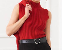 Karen Kane - Ribbed Turtleneck Sweater Tank Top