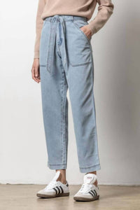 Lilla P - Women's Denim Belted Pant