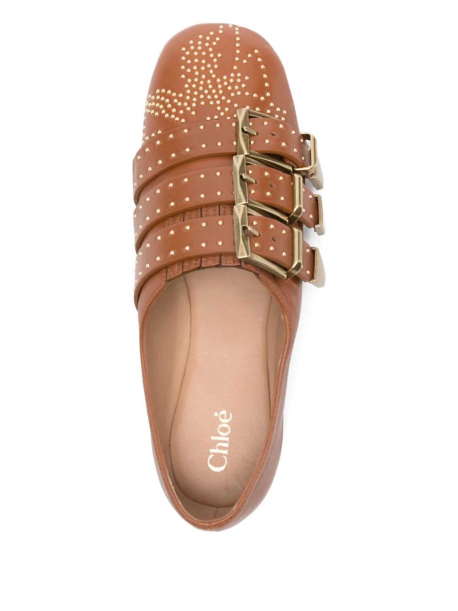 Chloe Women's Susan Flat Shoes in brown - women's flats - alternate view