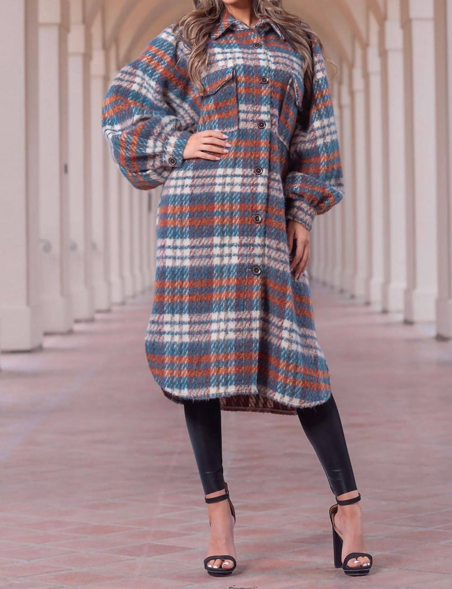 Little Secret Of Mine - Plaid Tweed Coat