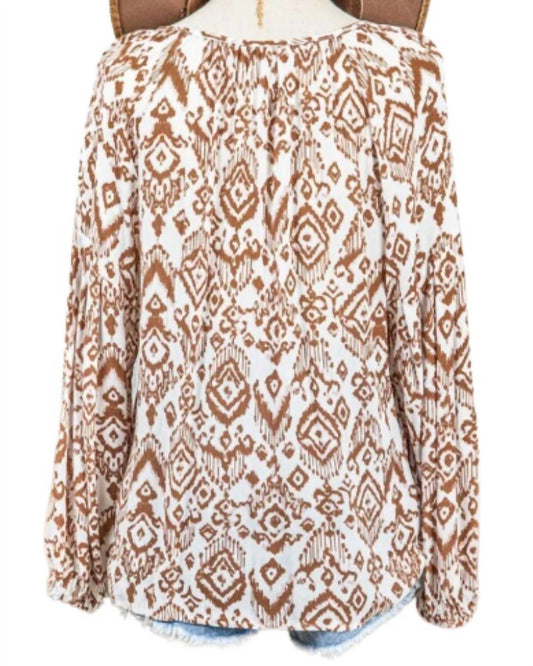 Fashionworks - Western Print Tassel blouse