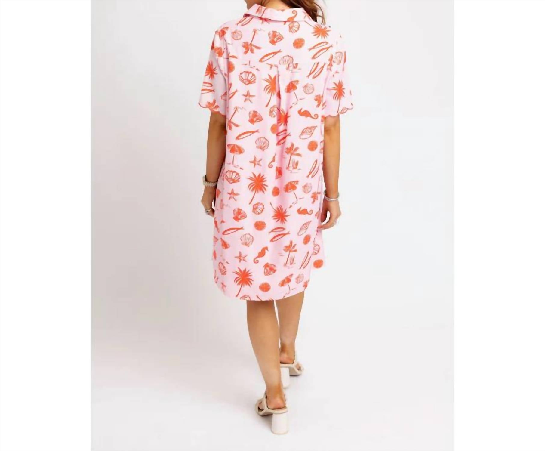 Karlie - Beach Linen Shirt Mini Dress