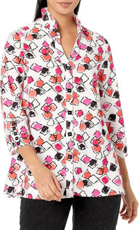 Multiples - Wire Collar Button Front Shirt