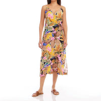 Karen Kane - Taryn Tropical Side Midi Slit Dress