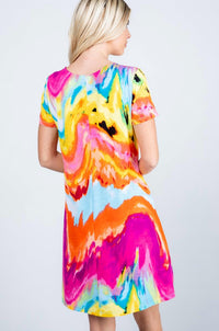 Heimish Usa - Swirling Sunset Swing Dress with Pockets