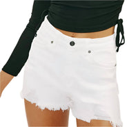 Kan - High Rise Denim Shorts