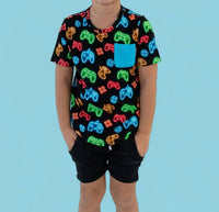 Dream Big Little Co. - Boy's Gamer Glow Dream Pocket Tshirt