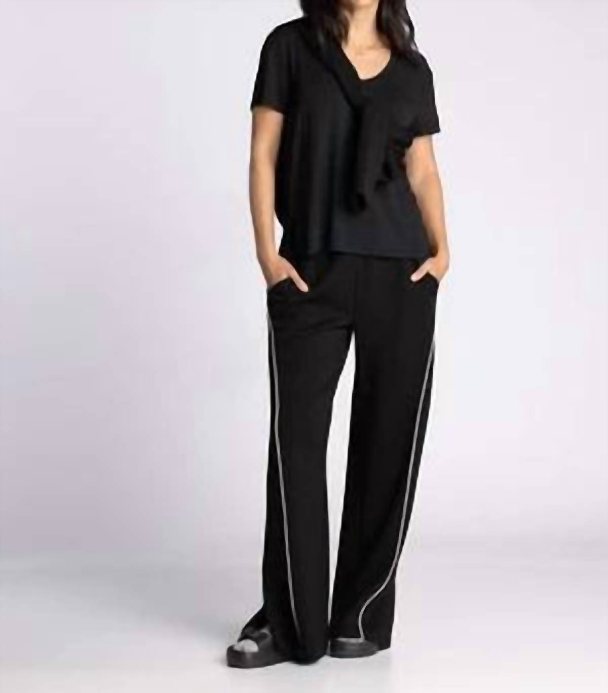 Thread & Supply Britney Wide Leg Pants in black - women's pants - view 5