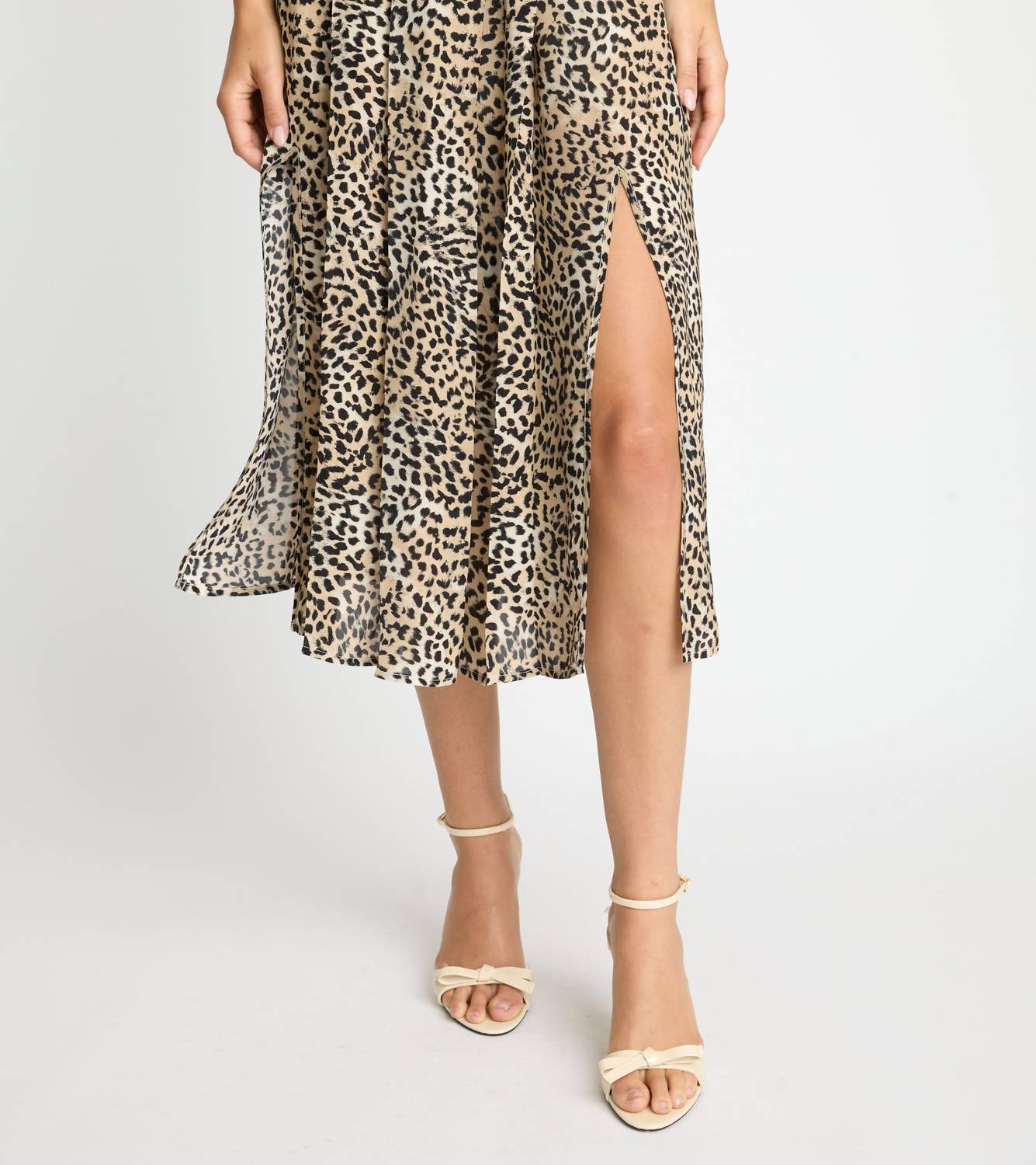 CABALLERO Glenda Midi Skirt in golden leopard - women's skirt