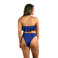 Milly - Solid Ruffle Bandeau Bikini Top