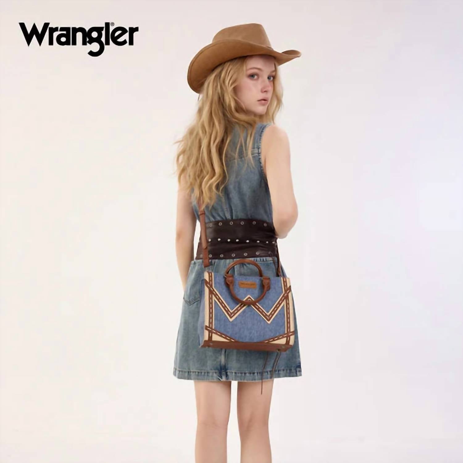 Wrangler - WESTERN CONTRAST STITCH CHEVRON TOTE BAG