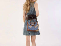 Wrangler - WESTERN CONTRAST STITCH CHEVRON TOTE BAG