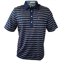 Criquet Performance Players Shirt in lee stripe navy - men's shirt - view 4