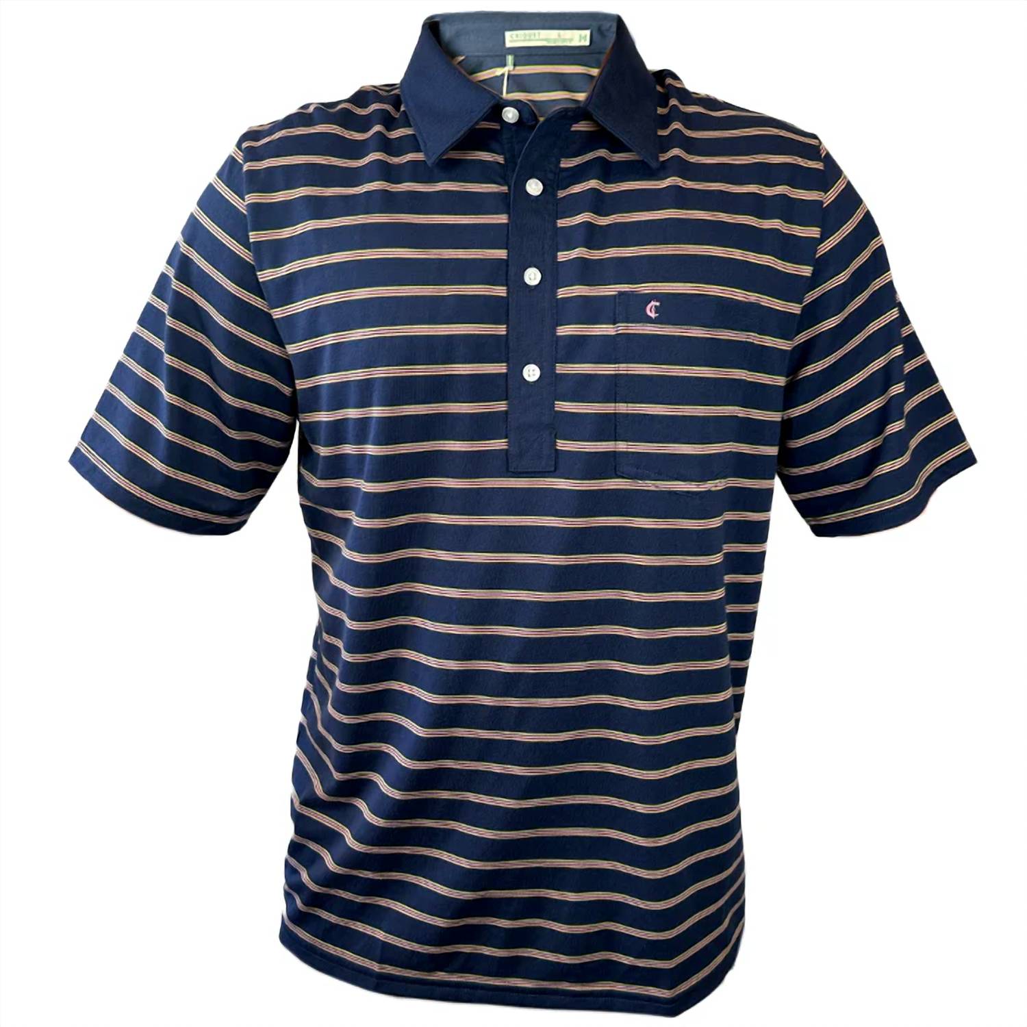 Criquet Performance Players Shirt in lee stripe navy - men's shirt - view 4