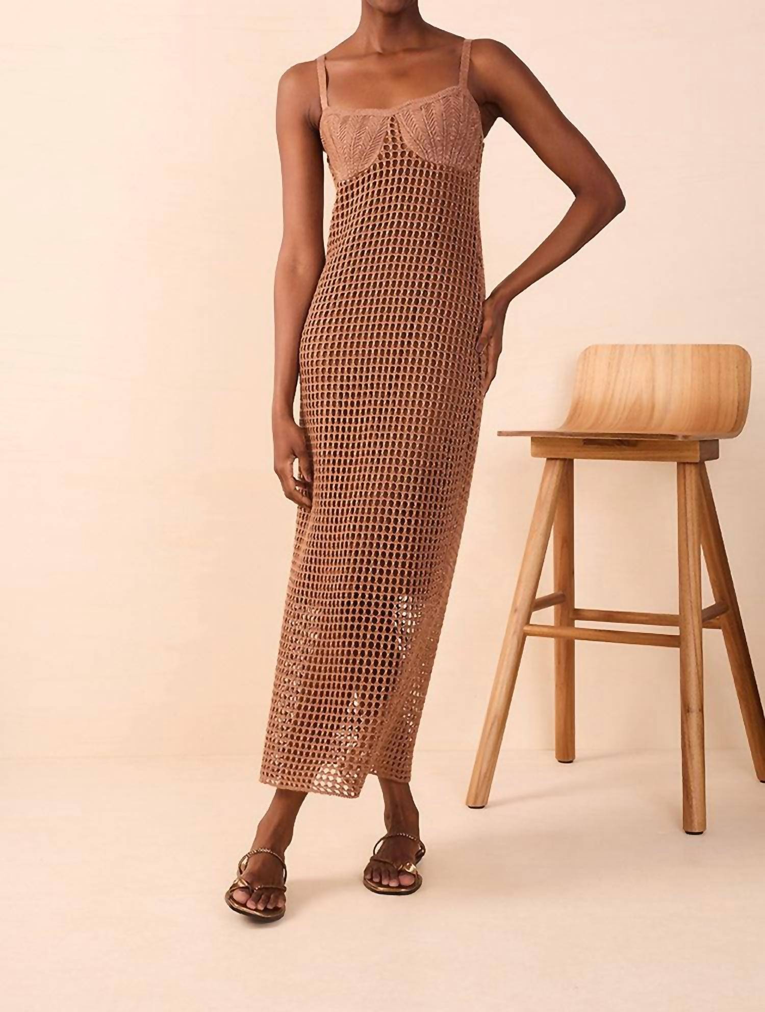 Dress To - Crochet Shell Midi Dress