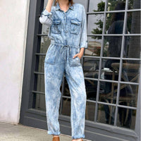 Billy T Wake Me Up Jumpsuit in acid blue - women's pants