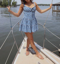 Le Lis - Sweetheart Denim Mini Dress