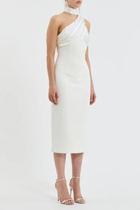 Rebecca Vallance - Atlas Halter Tie Midi Dress