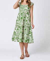 Crosby by Mollie Burch Amara Midi Dress in green - women's dress - detail view