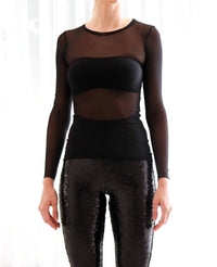 Only Hearts - Tulle Long Sleeve Crew Top