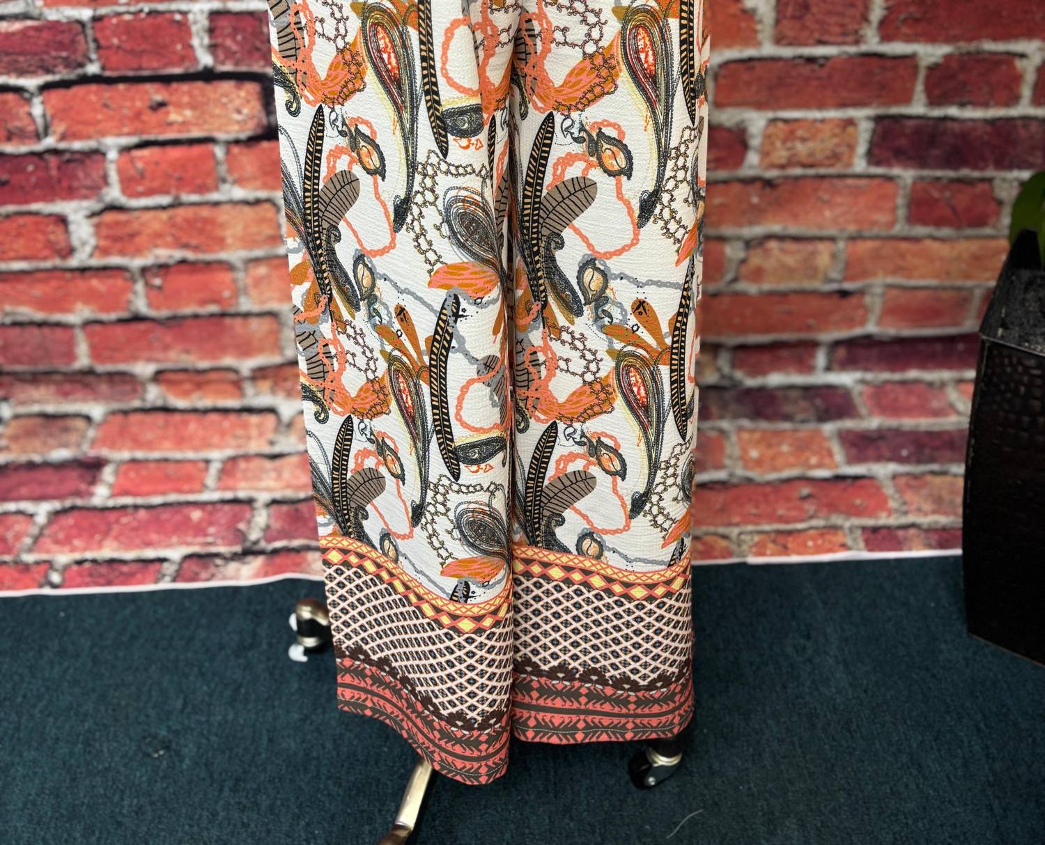 Isle Women's Desert Paisley Wide-leg Pants in beige - women's pants