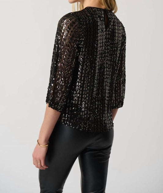 Joseph Ribkoff - Sequin Boxy Top