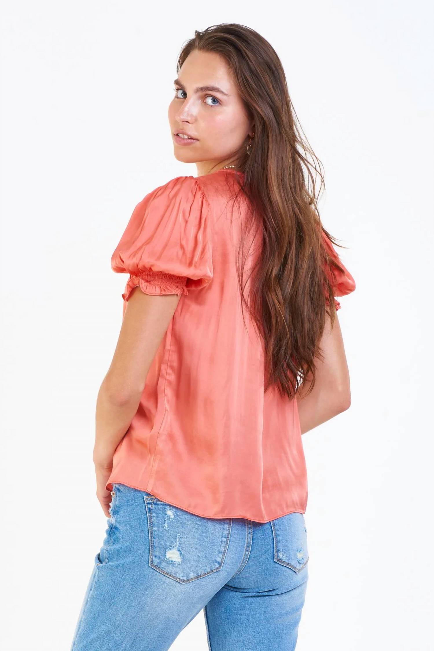 Dear John Denim - Eva Smock Cuff Silky Blouse