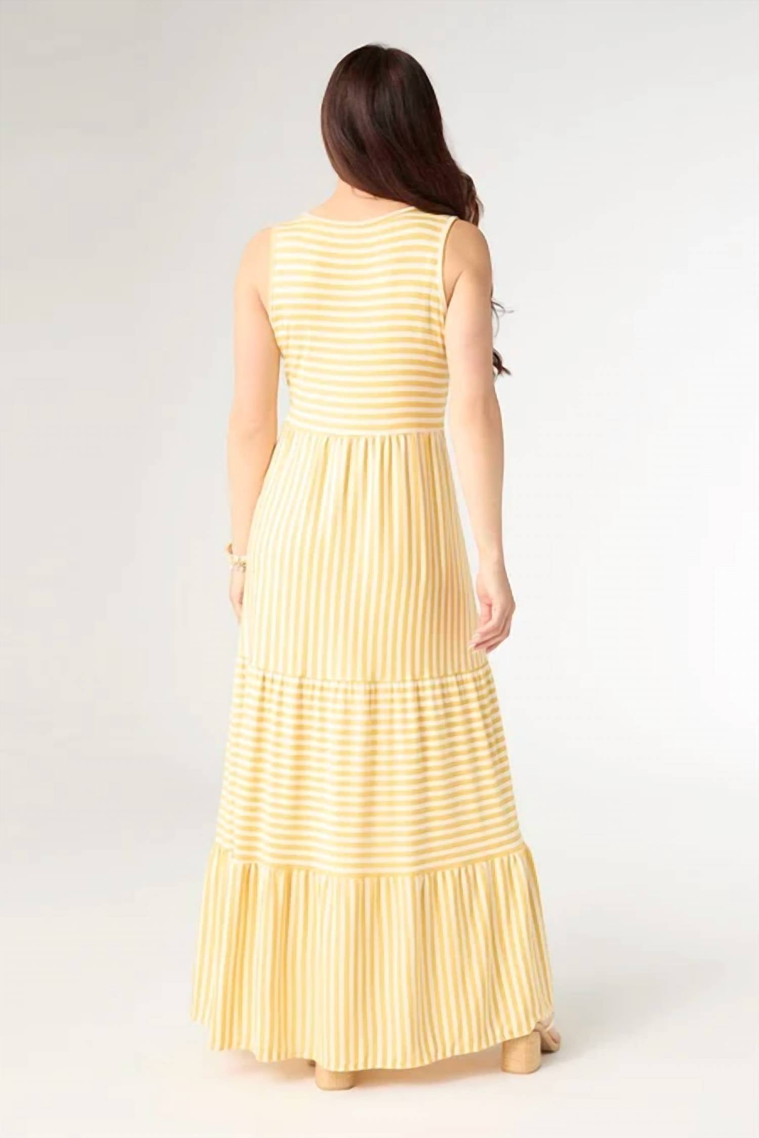 Coco + Carmen - Janie Striped Tiered Maxi Dress