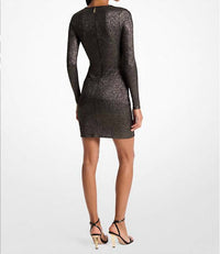 Michael Kors - Metallic Crinkle Jacquard Dress