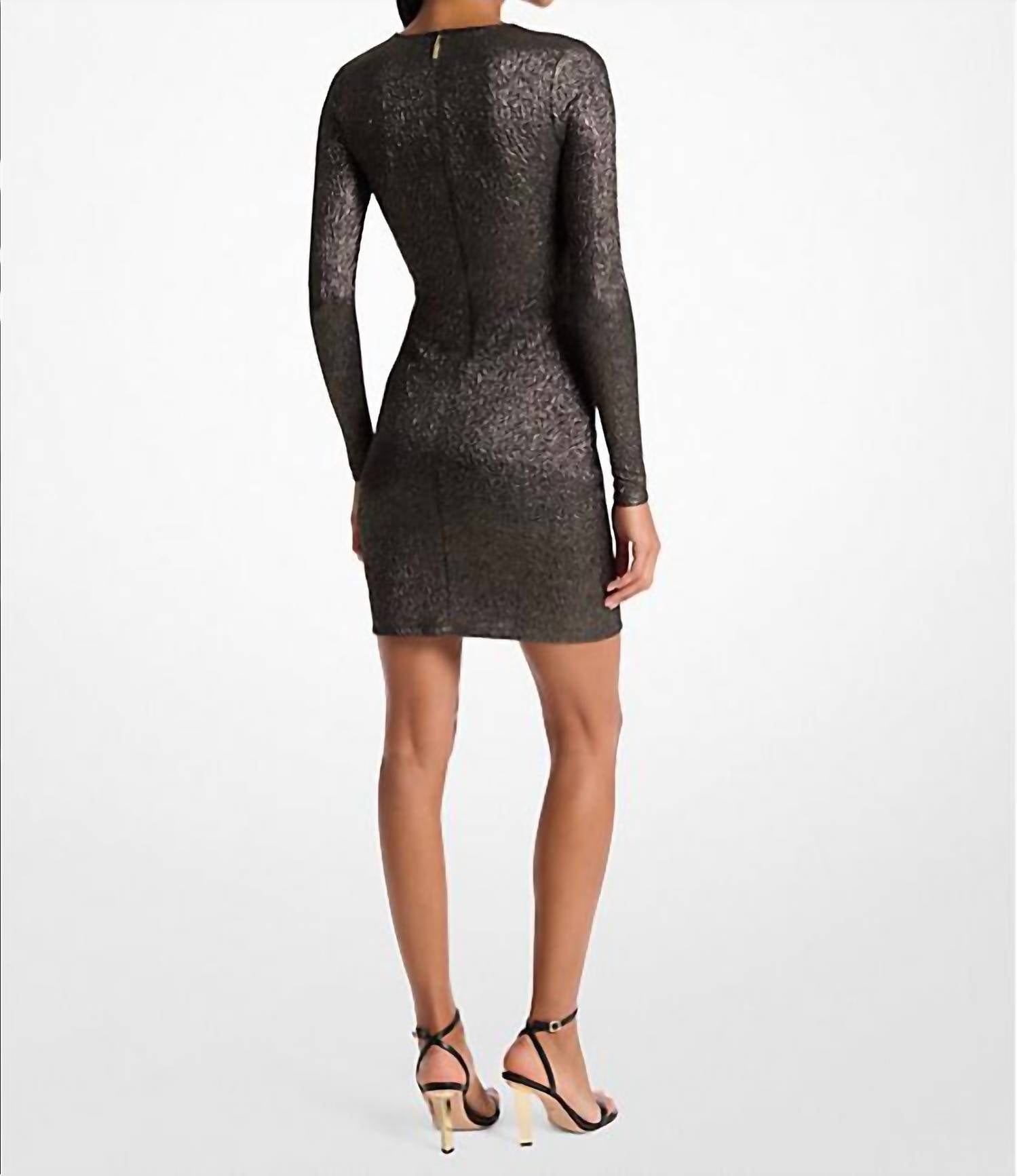 Michael Kors - Metallic Crinkle Jacquard Dress
