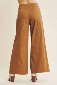 In February Melissa Stretchy Wide Leg Pant in camel - women's pants - view 4