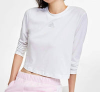 Adidas - Y2k Glam Embellished Logo Cropped T-shirt