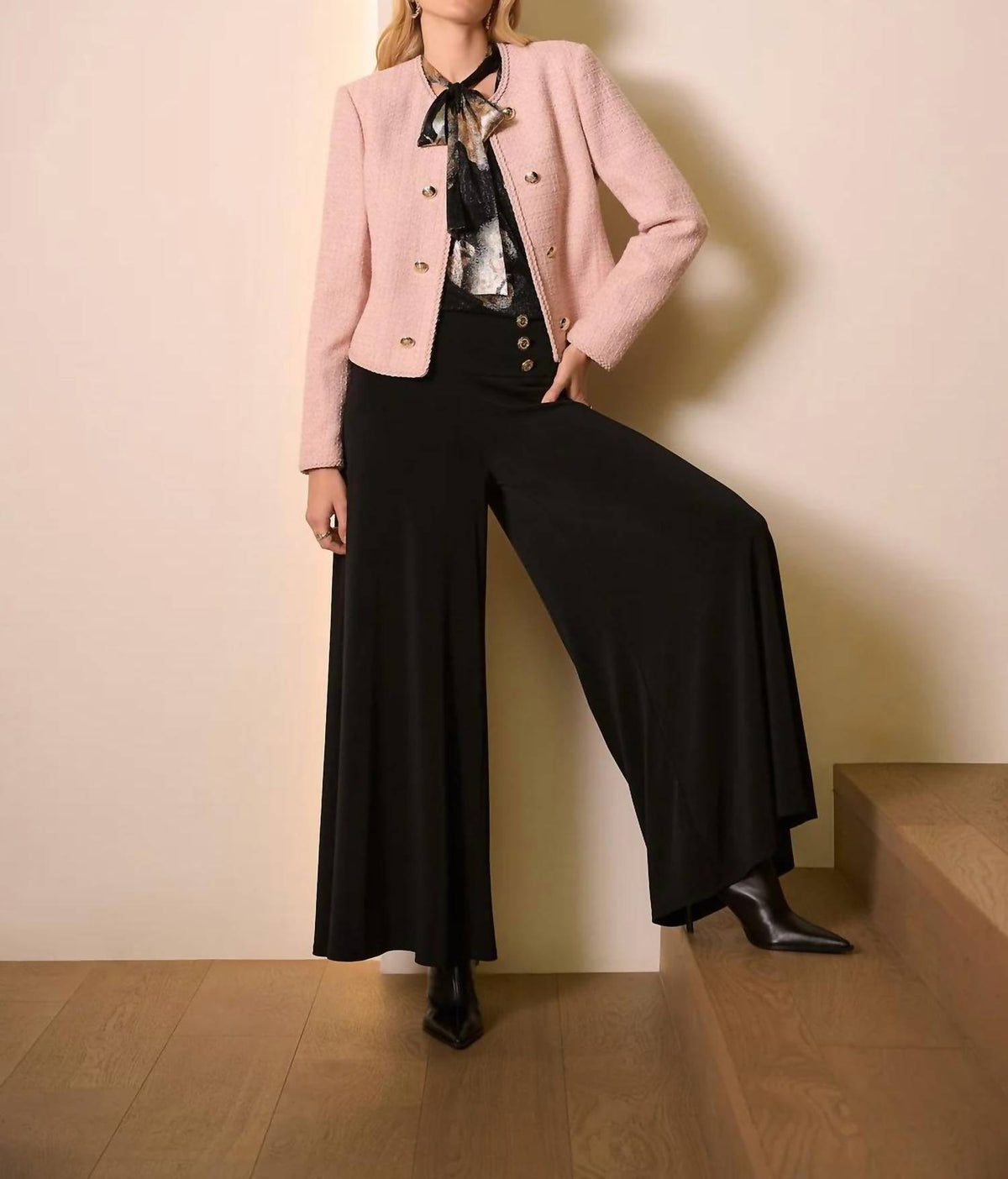 Joseph Ribkoff - Bouclé Collarless Jacket
