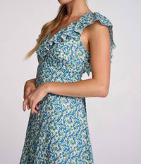 sundays Cassie Mini Dress in embroidered floral - women's dress - detail view