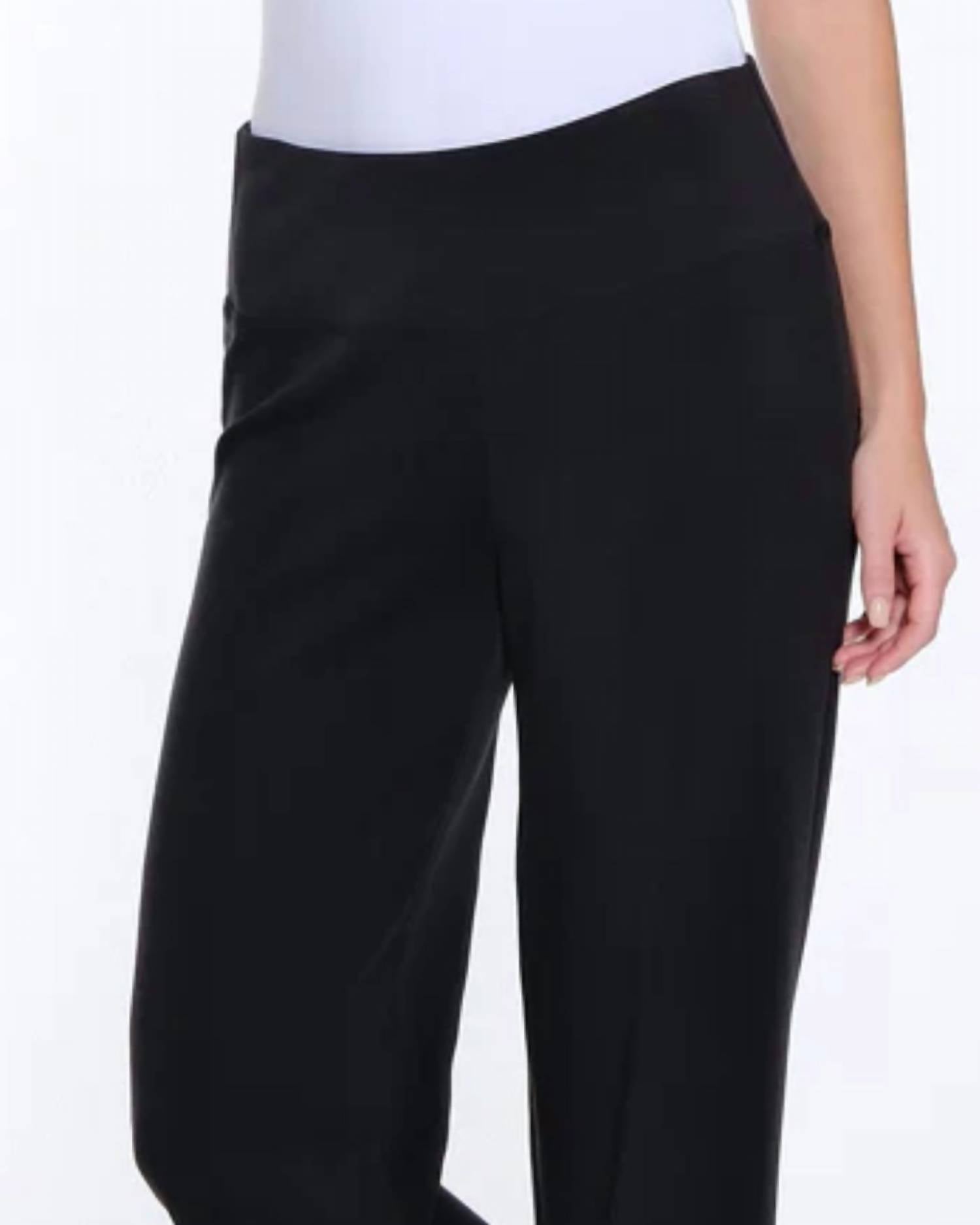 Multiples - Pull-on Wide Leg Ankle Pant - Plus