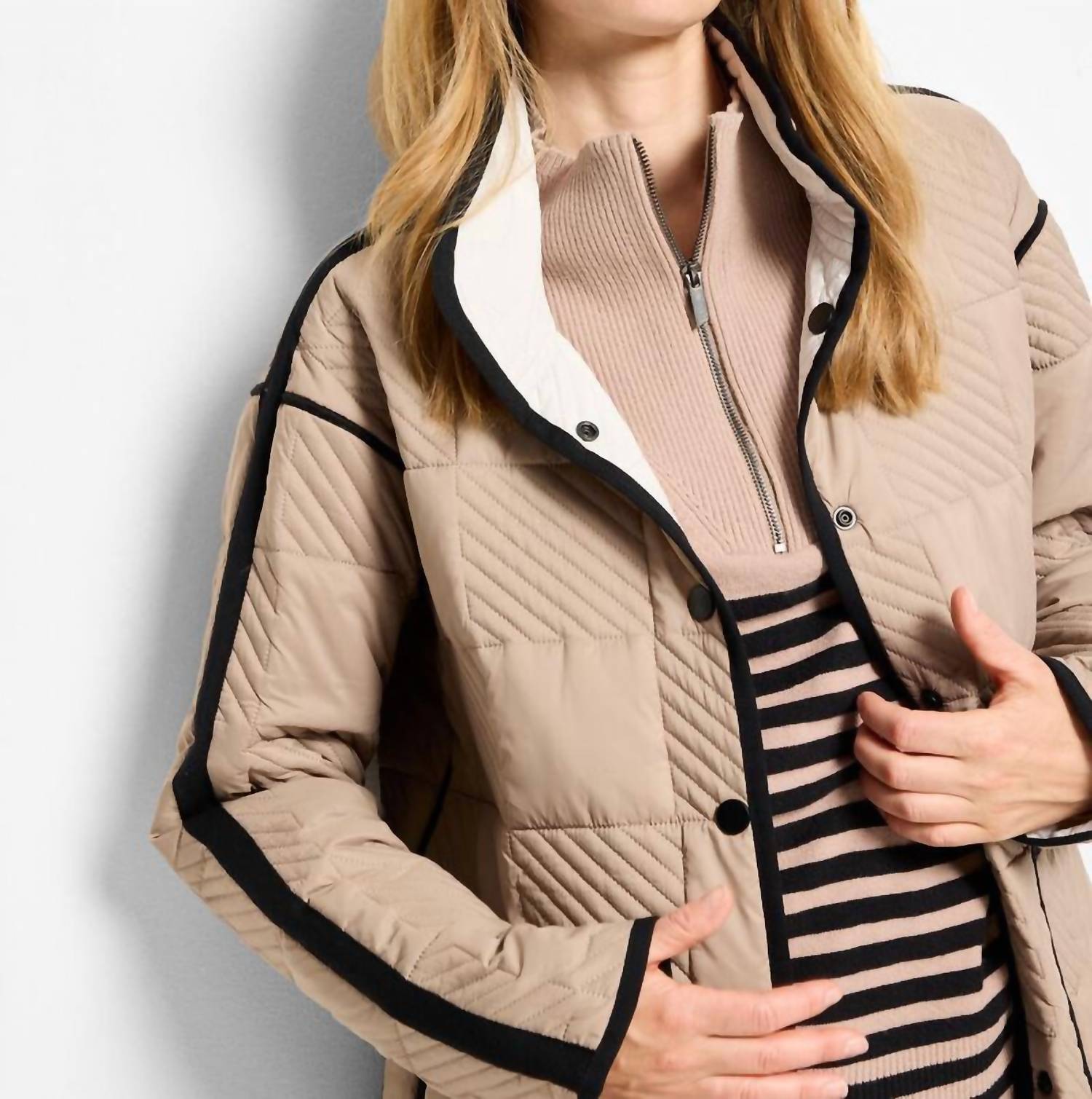 Nic + Zoe - Quilted Check Reversible Barn Coat Jacket